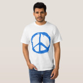 Blaues Friedenszeichen T-Shirt (Vorne ganz)