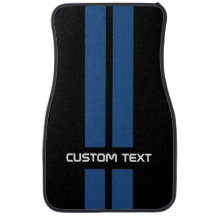 Blaues frisiertes Auto Stripes Auto-Matten - mit