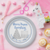 Blaues fröhliches glückliches alles Party Pappteller (Party)