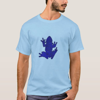 Blaues Frosch-Shirt T-Shirt