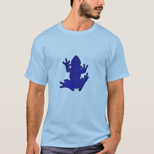 Blaues Frosch-Shirt T-Shirt (Vorderseite)