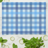 Blaues Fünf-Farben-Gingham-Küchenhandtuch Geschirrtuch (Gefaltet)