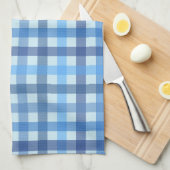 Blaues Fünf-Farben-Gingham-Küchenhandtuch Geschirrtuch (Viertel Falte)