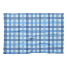 Blaues Fünf-Farben-Gingham-Küchenhandtuch