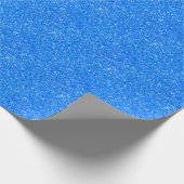 Blaues, funkelndes Glitzer Muster Geschenkpapier (Ecke)