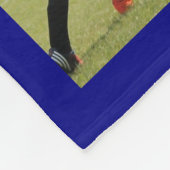 Blaues Fußball-Foto mit Fleecedecke (Ecke)