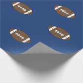 Blaues Fußball-Geschenkpapier Geschenkpapier (Ecke)