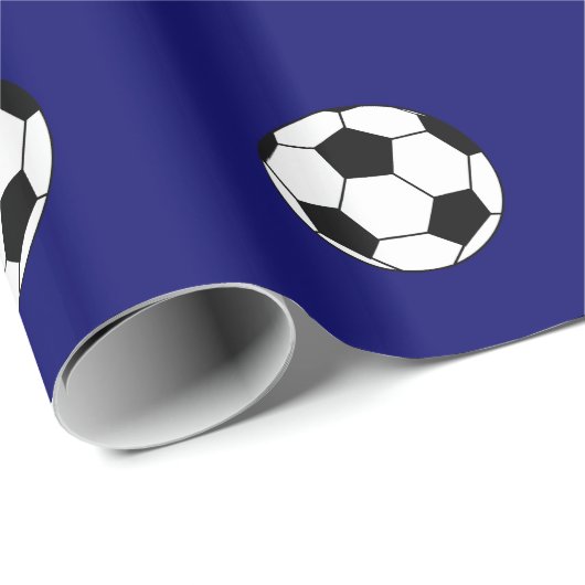 Blaues Fußball-Muster-Packpapier Geschenkpapier (Rolleneckpunkt)