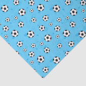 Blaues Fußball-Muster Seidenpapier (Ausschnitt)