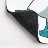 blaues füßiges Dummkopf mousepad (Ecke)