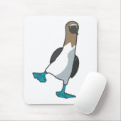 blaues füßiges Dummkopf mousepad (Mit Mouse)