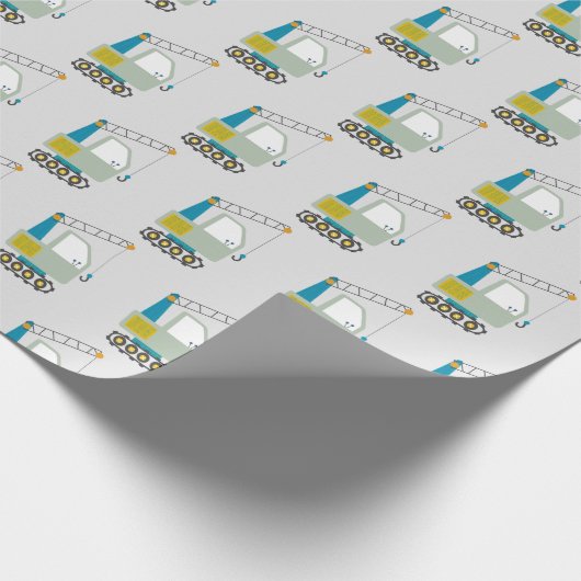 Blaues Gabelstaplermuster Geschenkpapier (Ecke)