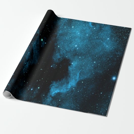 Blaues Galaxie-Packpapier Geschenkpapier (Ungerollt)