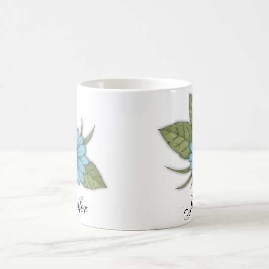Blaues Gänseblümchen Kaffeetasse (Mittel)
