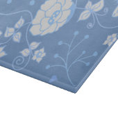 Blaues Gartendekoratives Glas Schneidebrett (Ecke)