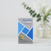 Blaues Gebäude blockiert graue Zement-Strukturen Visitenkarte (Stehend Vorderseite)