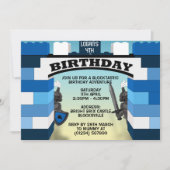 Blaues Gebäude Burg Burg Einladung (Vorderseite)