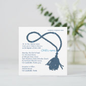 Blaues Gebet-Seil Einladung (Stehend Vorderseite)