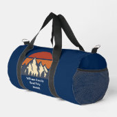 Blaues Gebirge Personalisiertes Wandern Duffle Bag (Rechte Ecke)