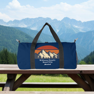 Blaues Gebirge Personalisiertes Wandern Duffle Bag