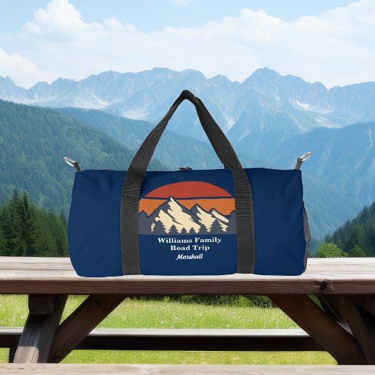 Blaues Gebirge Personalisiertes Wandern Duffle Bag