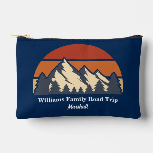 Blaues Gebirge Personalisiertes Wandern Zubehörtasche (Vorderseite)