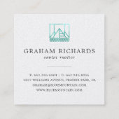 Blaues Gebirge | Square Business Quadratische Visitenkarte (Rückseite)