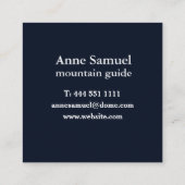 Blaues GebirgsAquarell-moderne Visitenkarte (Rückseite)