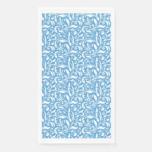 Blaues Geblüht Druckpapier Serviette (Vorderseite)