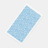 Blaues Geblüht Druckpapier Serviette (Ecke)