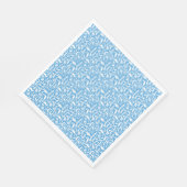 Blaues Geblüht Druckpapier Serviette (Ecke)