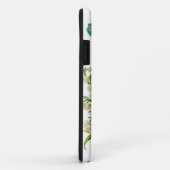 Blaues geblühtes christliches Kreuz Case-Mate iPhone Hülle (Hinten/Rechts)