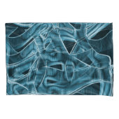 Blaues gebogenes Band, hervorgehoben durch Relief, Kissenbezug (Vorderseite-Links)