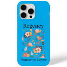 Blaues Gehäuse mit pfirsichfarbenen und rosa Blume