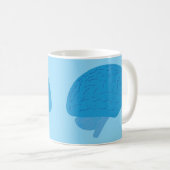 Blaues Gehirn Kaffeetasse (VorderseiteRechts)