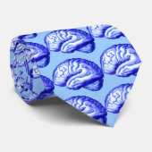 Blaues Gehirn Krawatte (Gerollt)