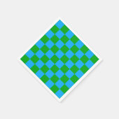 Blaues Gelb-Karo-Muster Serviette (Ecke)