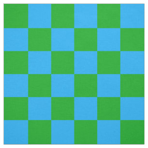 Blaues Gelb-Karo-Muster Stoff