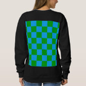 Blaues Gelb-Karo-Muster Sweatshirt (Rückseite)