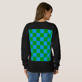 Blaues Gelb-Karo-Muster Sweatshirt (Schwarz voll)