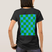 Blaues Gelb-Karo-Muster T-Shirt (Rückseite)