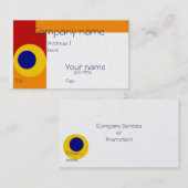 Blaues Gelb punktiert Visitenkarte (Vorne/Hinten)