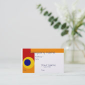 Blaues Gelb punktiert Visitenkarte (Stehend Vorderseite)