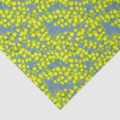 Blaues gelbes Akazienkunstpapier Seidenpapier (Ausschnitt)