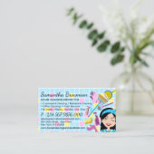 Blaues gelbes Glas Clean Janitorial House Behalten Visitenkarte (Stehend Vorderseite)