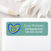 Blaues Gelbes Herz Ukraine Psieger Frieden Anti-Kr (Insitu)