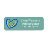 Blaues Gelbes Herz Ukraine Psieger Frieden Anti-Kr (Vorne)