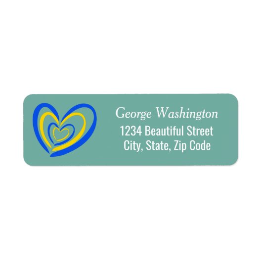 Blaues Gelbes Herz Ukraine Psieger Frieden Anti-Kr (Vorne)