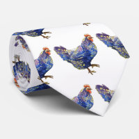 Blaues gelbes Huhn-Aquarell malend dekorativ