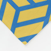 Blaues Gelbes Kubus Hexagon Geometrisches 3D-Muste Fleecedecke (Ecke)